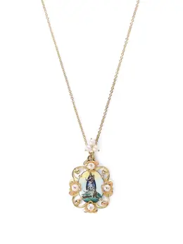 Dolce & Gabbana 18kt yellow gold Madonna medallion necklace 17109919