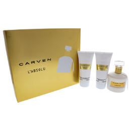 LAbsolu by Carven for Women - 3 Pc Gift Set 3.33oz EDP Spray, 3.33oz Perfumed Body Milk, 3.33oz Perfumed Bath and Shower Gel 3355991222267