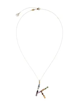 Dolce & Gabbana 18kt yellow gold initial K gemstone necklace 15959182