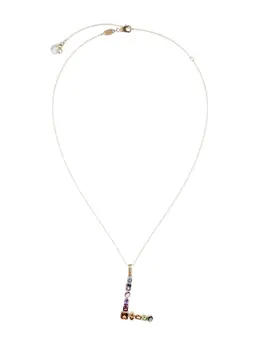 Dolce & Gabbana 18kt yellow gold initial L gemstone necklace 15959183