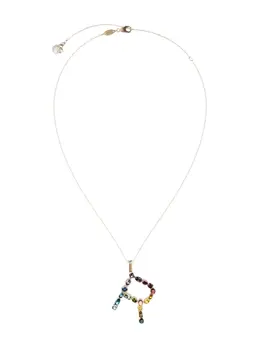 Dolce & Gabbana 18kt yellow gold initial R gemstone necklace 15959184