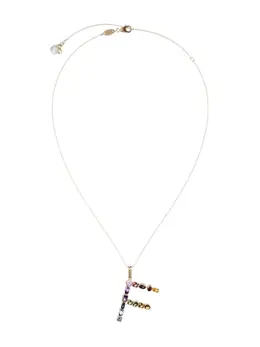 Dolce & Gabbana 18kt yellow gold initial F gemstone necklace 15959181