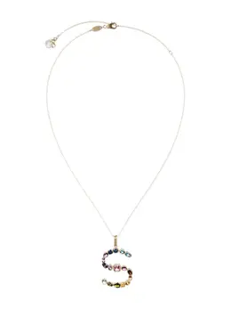 Dolce & Gabbana 18kt yellow gold initial S gemstone necklace 15960435