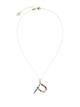 Dolce & Gabbana 18kt yellow gold initial P gemstone necklace 15960439