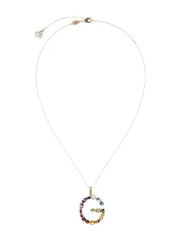 Dolce & Gabbana 18kt yellow gold initial G gemstone necklace 15959173