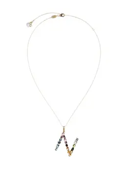Dolce & Gabbana 18kt yellow gold initial N gemstone necklace 15959176