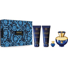 Versace Dylan Blue Eau De Parfum 100 ml, Mini 5 ml, Shower Gel 100 ml, Body Lotion 100 ml - For Women 8011003889082