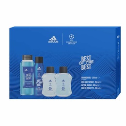 Adidas Champions League Best Of The Best Туалетная вода-спрей, 100 мл, набор из 4 предметов 3616305160416