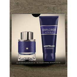 Montblanc Mont Blanc Explorer Ultra Blue Eau de Parfum мужской подарочный набор 60 мл и 100 мл мытье 3386460130585