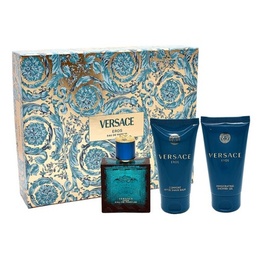Eros Eau De Parfum 50 мл, гель для душа 50 мл и бальзам после бритья 50 мл Versace 8011003893621