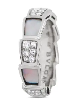 Bvlgari 18kt white gold Serpenti Viper ring 29534053
