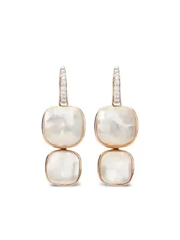 Pomellato 18K rose gold diamond mother-of-pearl earrings 18472874