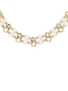 Bvlgari 1980s yellow gold Akoya pearl necklace 31893225