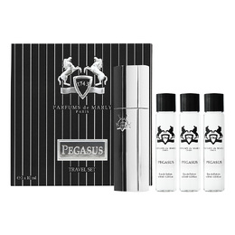 Parfums De Marly Pegasus 4 Pcs Set For Men: Case + 3 x 0.33 oz Eau De Parfum 3700578506153
