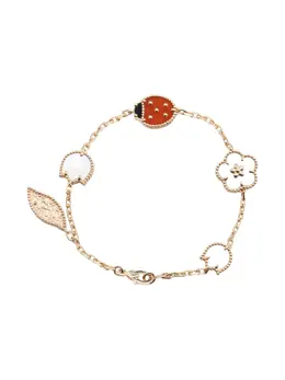 Van Cleef & Arpels 2010s 18K rose gold Lucky Spring multi-stone bracelet 31913261